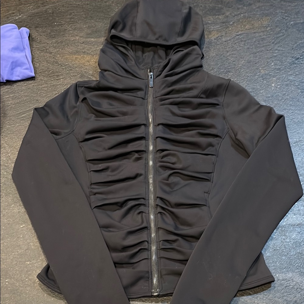 Lululemon Black Jacket with Ruched Detailing